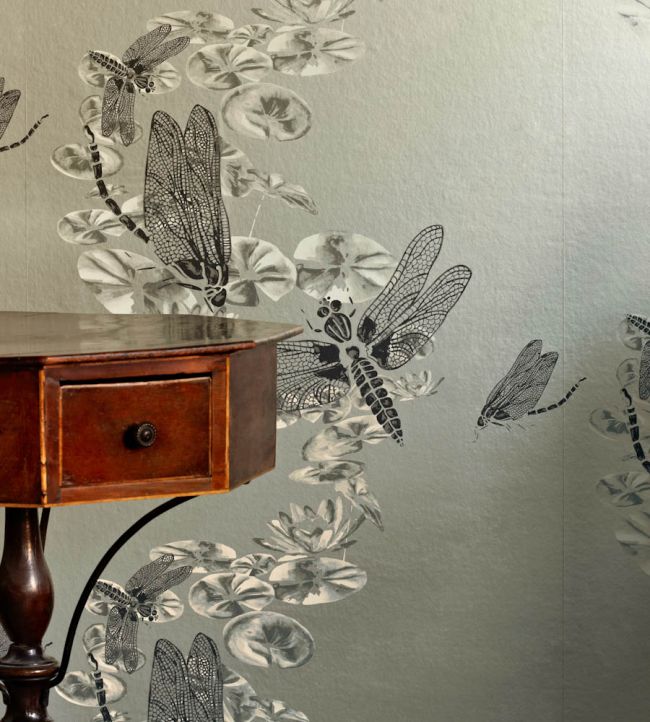 Dragonfly Wallpaper - Pewter - BG0600-201 - Barneby Gates