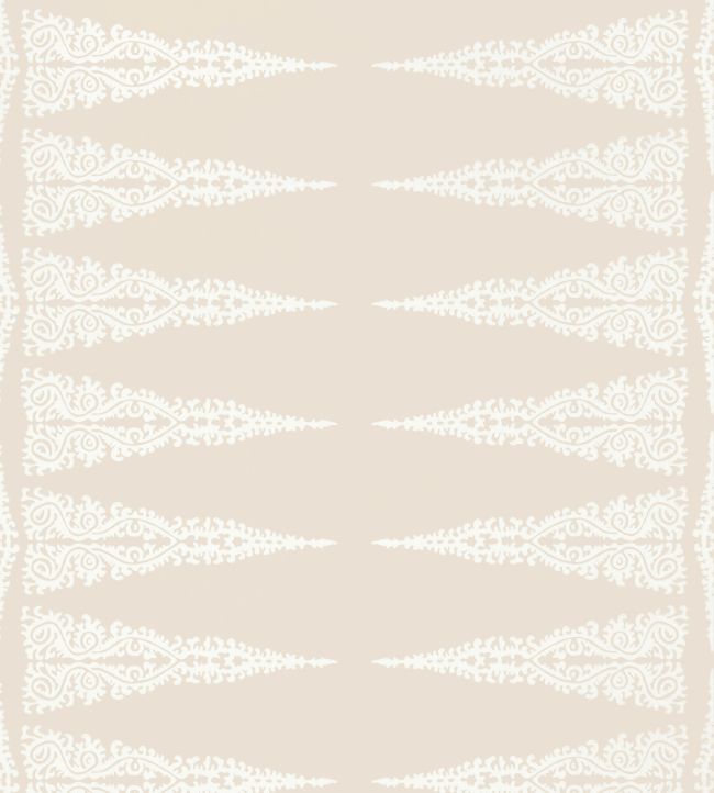 Ellery Stripe Wallpaper - White on Beige - AT24541 - Anna French