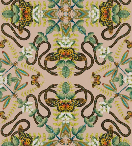 Emerald Forest Wallpaper - Blush - Clarke & Clarke