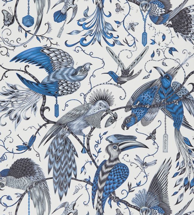 Emma J Shipley Audubon Wallpaper - Blue
