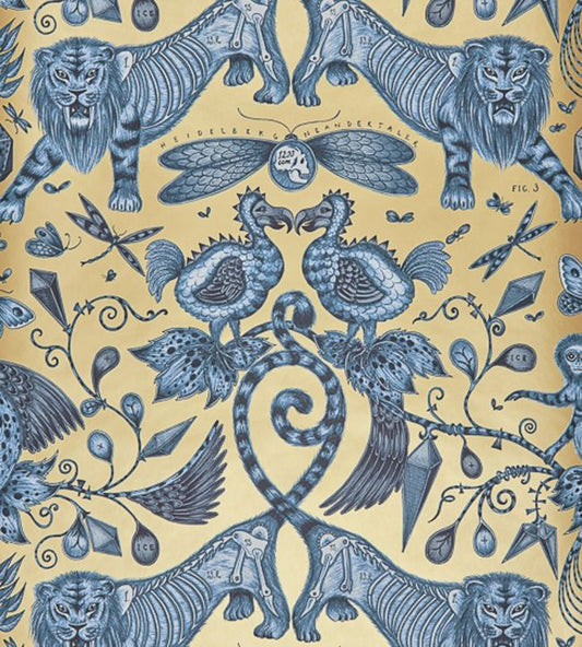 Emma J Shipley Extinct Wallpaper - Blue