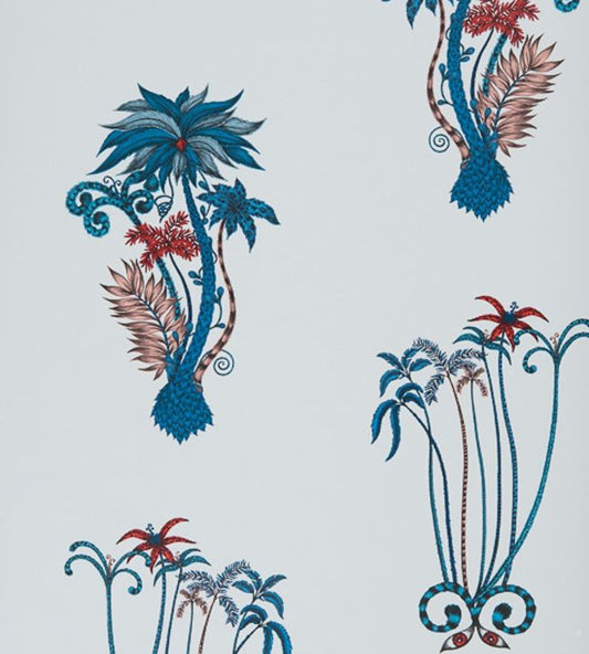 EmmaJ Shipley Jungle Palms Wallpaper - Blue
