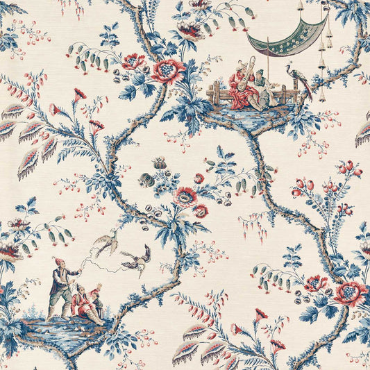 Emperor's Musician Wallpaper - Indigo - ZATW313050 - Zoffany