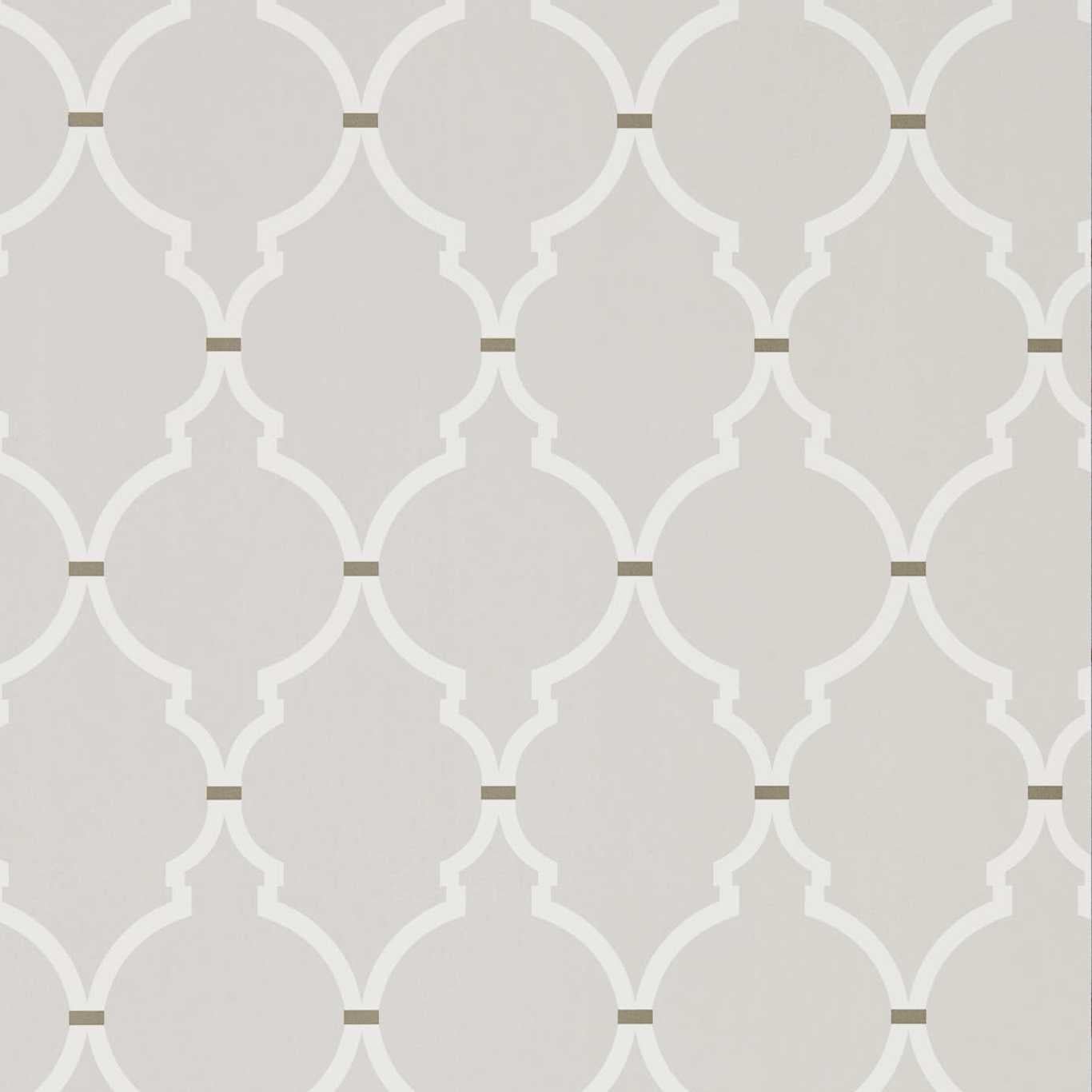 Empire Trellis Wallpaper - Silver/Calico - DART216335 - Sanderson