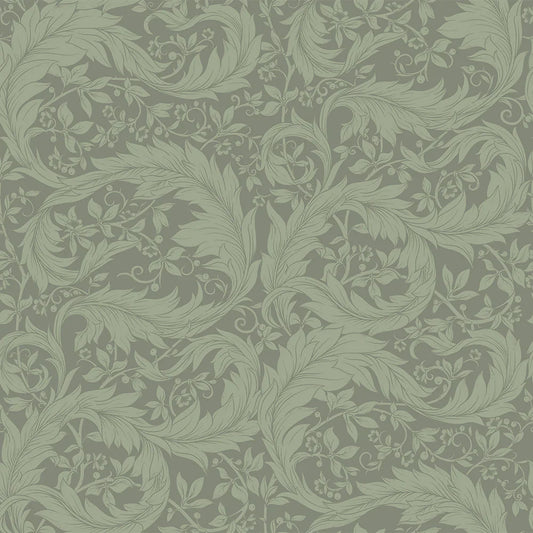 Enchanted Leaf Wallpaper - Bayleaf Green - Lucie Annabel