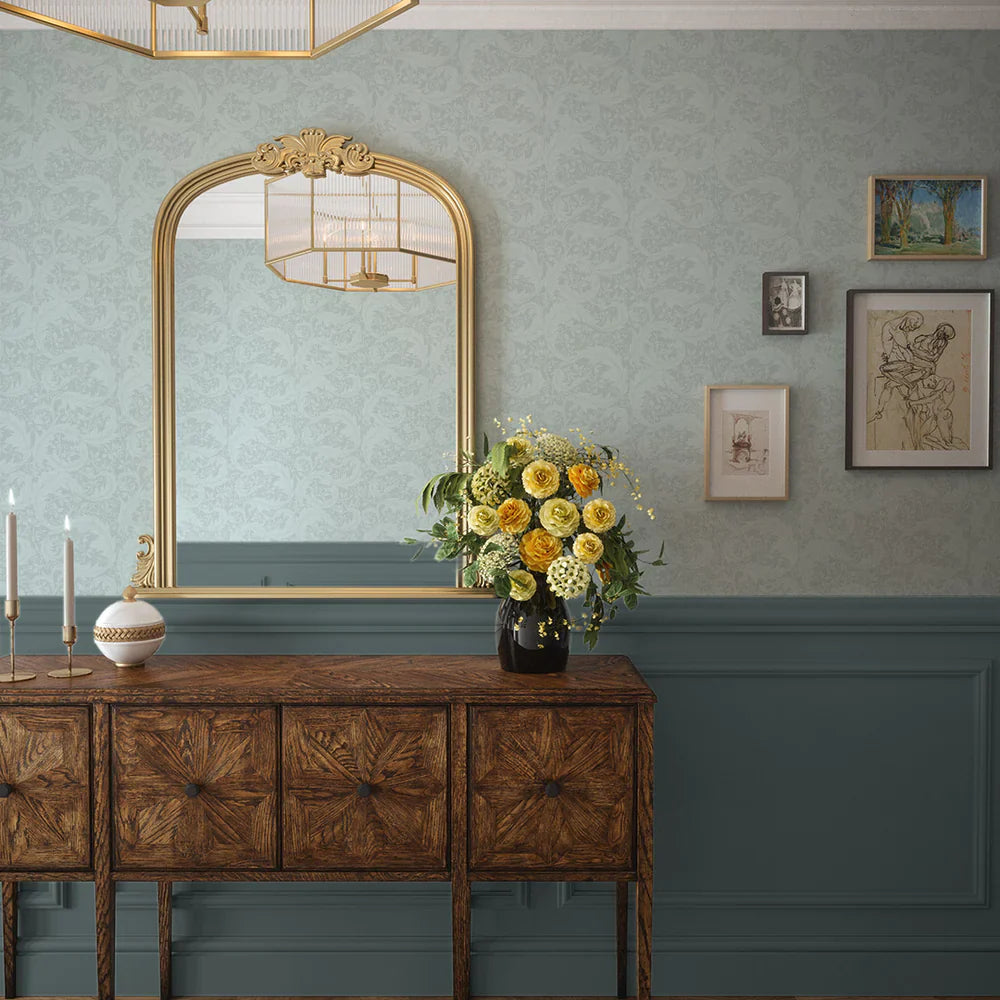 Enchanted Leaf Wallpaper - Duck Egg - Lucie Annabel