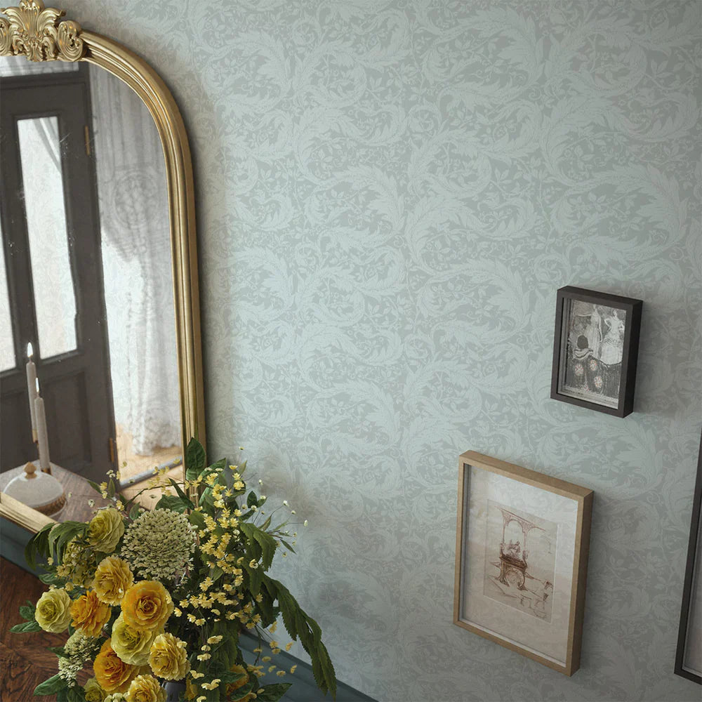 Enchanted Leaf Wallpaper - Duck Egg - Lucie Annabel