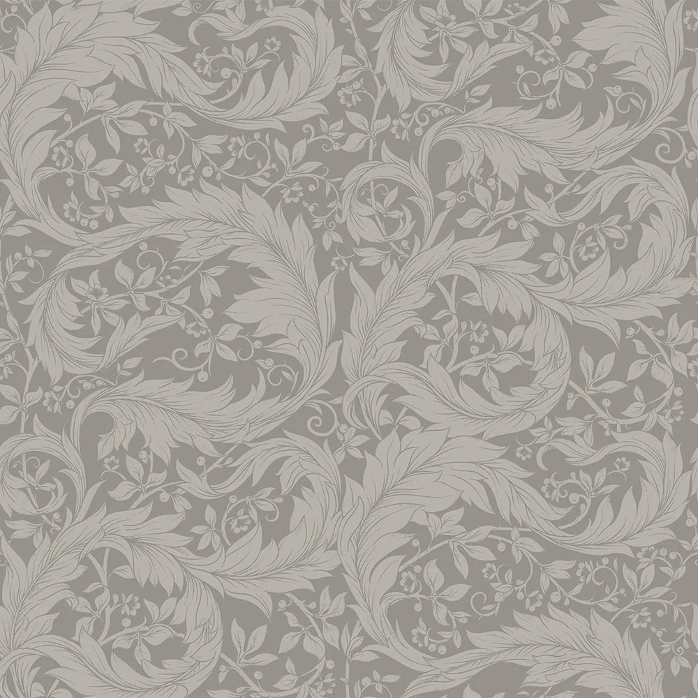 Enchanted Leaf Wallpaper - Earl Grey - Lucie Annabel