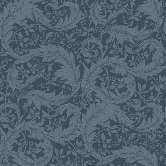 Enchanted Leaf Wallpaper - Rich Navy - Lucie Annabel