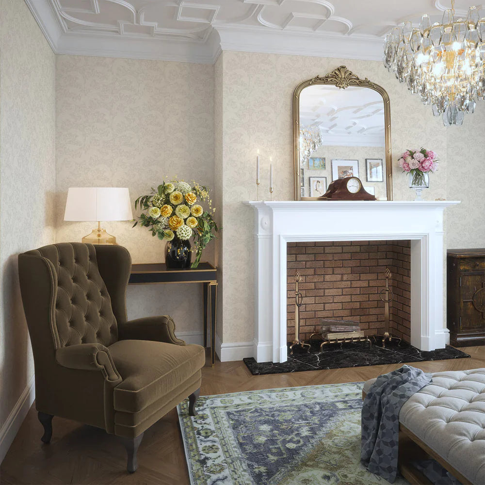 Enchanted Leaf Wallpaper - Vintage Cream - Lucie Annabel