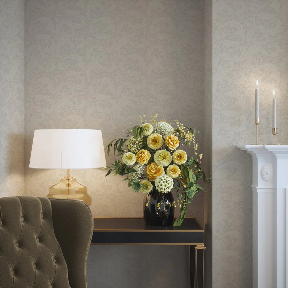 Enchanted Leaf Wallpaper - Vintage Cream - Lucie Annabel