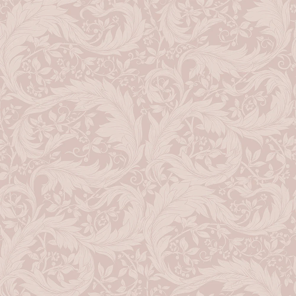 Enchanted Leaf Wallpaper - Vintage Rose - Lucie Annabel