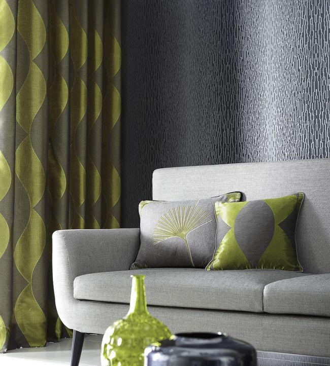 Enigma Wallpaper - Light Steel Blue & Sparkle - HMOM110104 - Harlequin