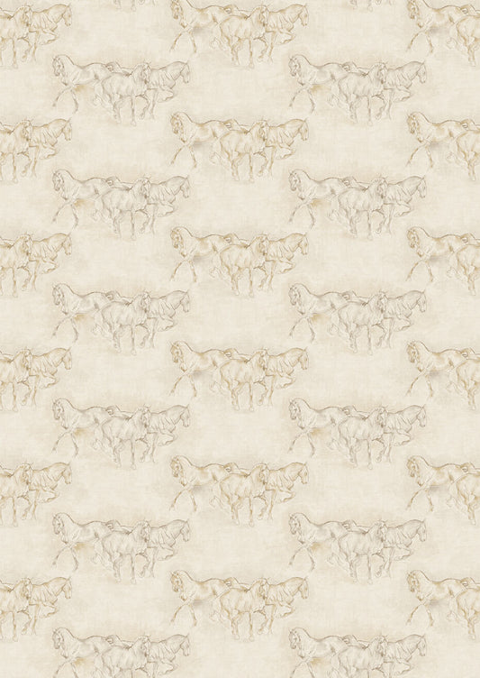 Equus Wallpaper - Beige