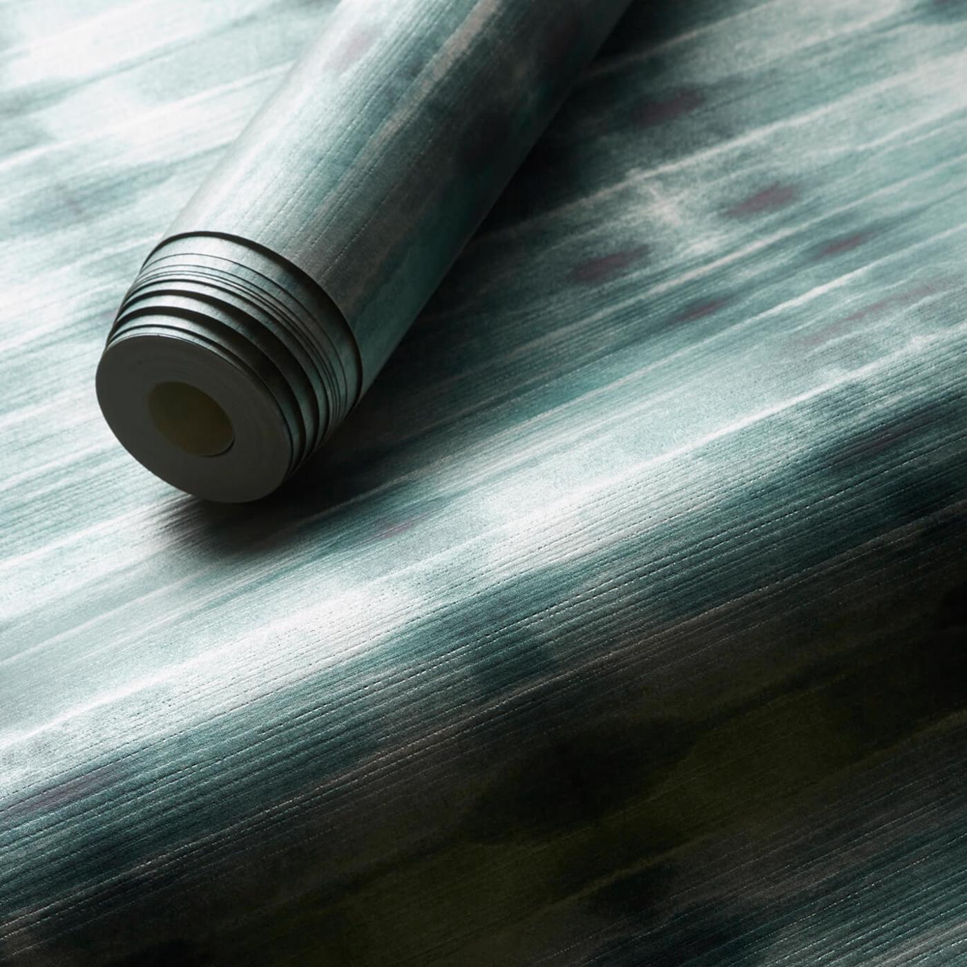 Eterea Wallpaper - Teal - Clarke & Clarke