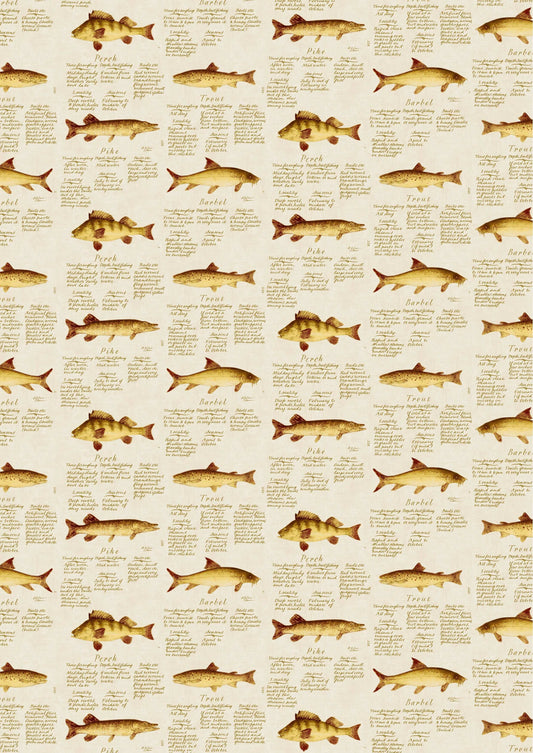 European Fish Wallpaper - Beige