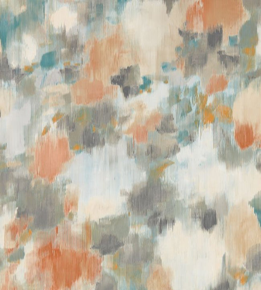 Exuberance Wallpaper - Tangerine/Sepia - HSTO111474 - Harlequin