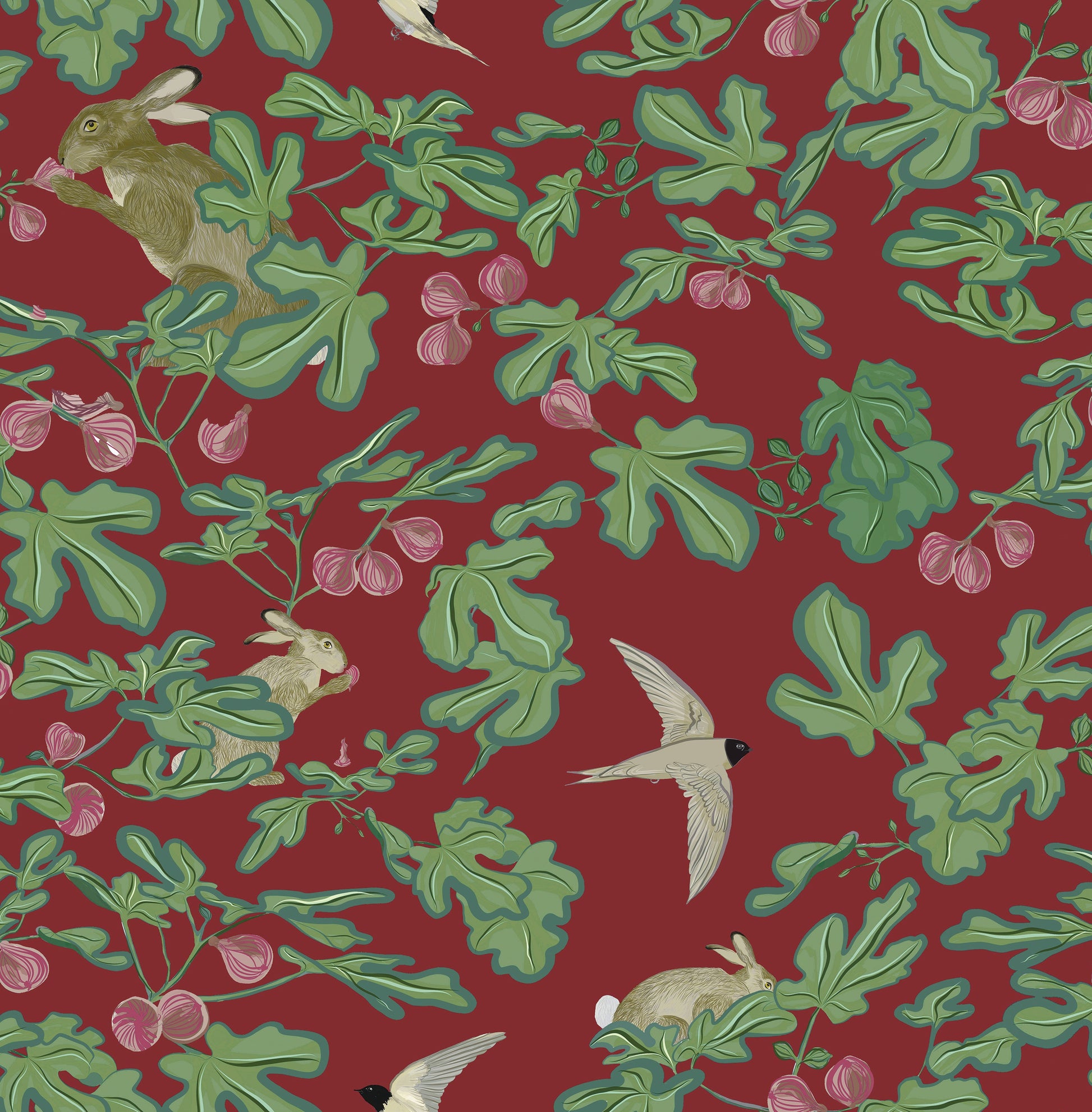 Fig Fabric - Red Interior - Petronella Hall