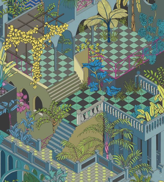 Miami Fabric - Blue - Cole & Son