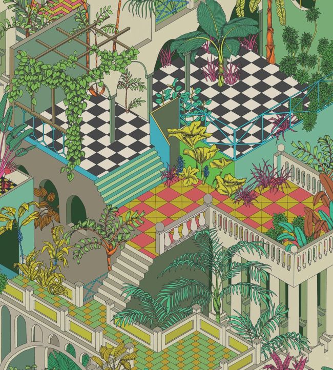 Miami Fabric - Green - Cole & Son