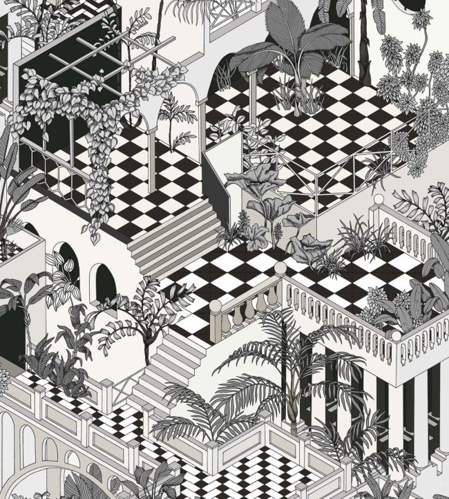 Miami Fabric - Black - Cole & Son