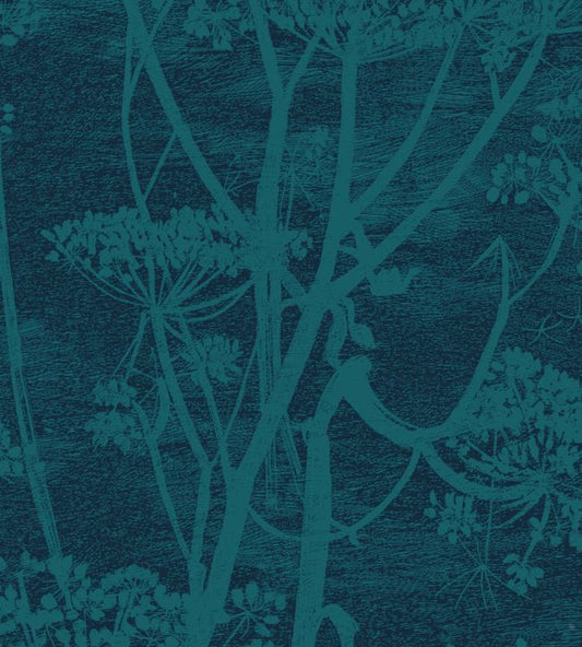 Cow Parsley Velvet Fabric - Teal - Cole & Son