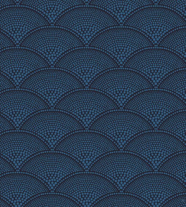 Feather Fan Fabric - Blue - Cole & Son