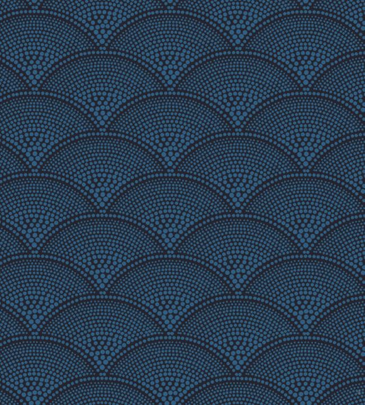 Feather Fan Fabric - Blue - Cole & Son