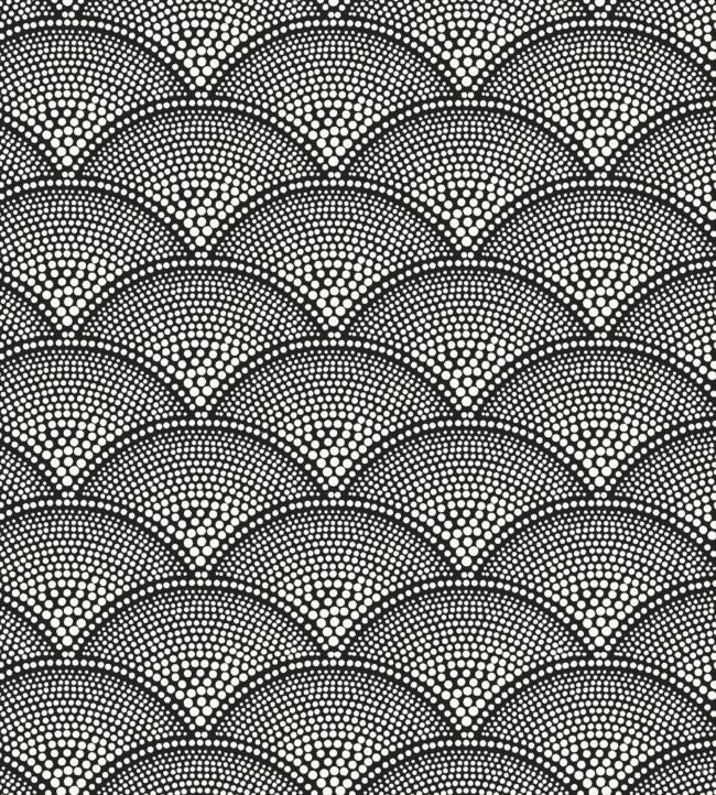 Feather Fan Fabric - Black - Cole & Son