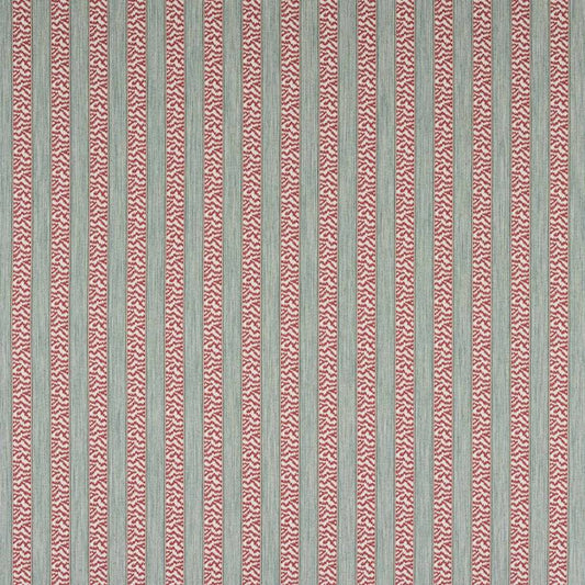 Tilney Stripe Fabric - Red - Colefax and Fowler