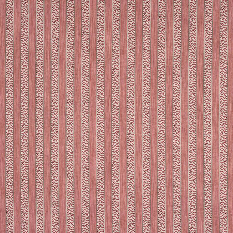 Tilney Stripe Fabric - Red - Colefax and Fowler
