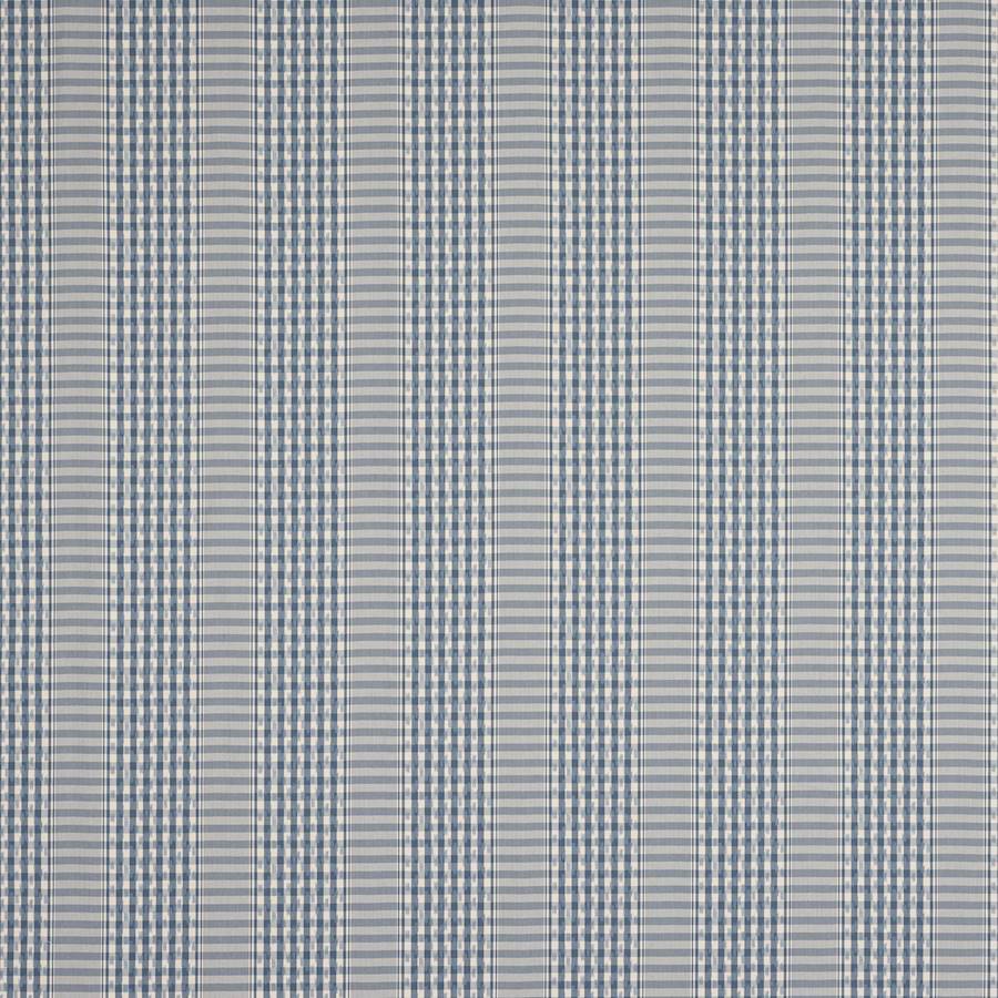 Langham Check Fabric - Blue - Colefax and Fowler
