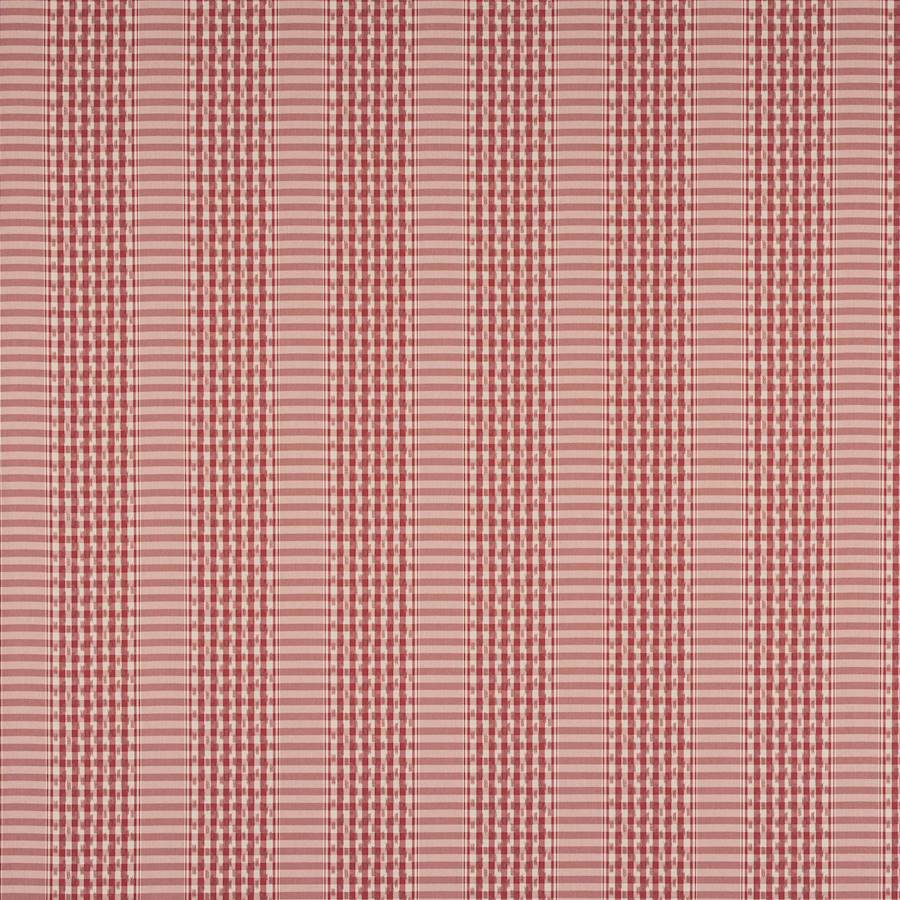 Langham Check Fabric - Red - Colefax and Fowler