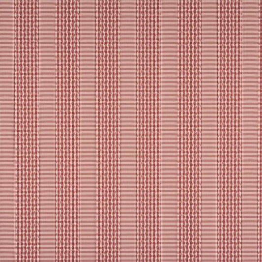 Langham Check Fabric - Red - Colefax and Fowler