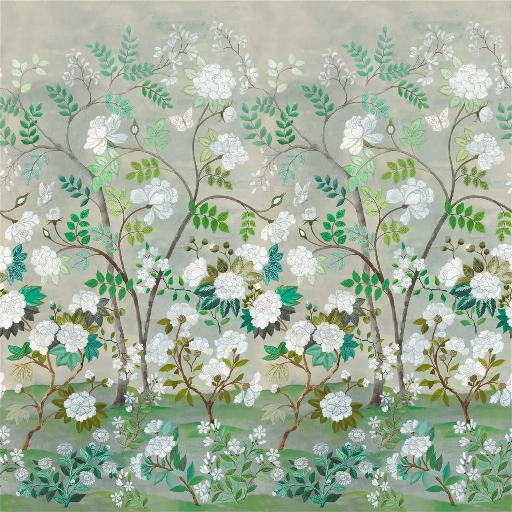Fleur Orientale Celadon Fabric