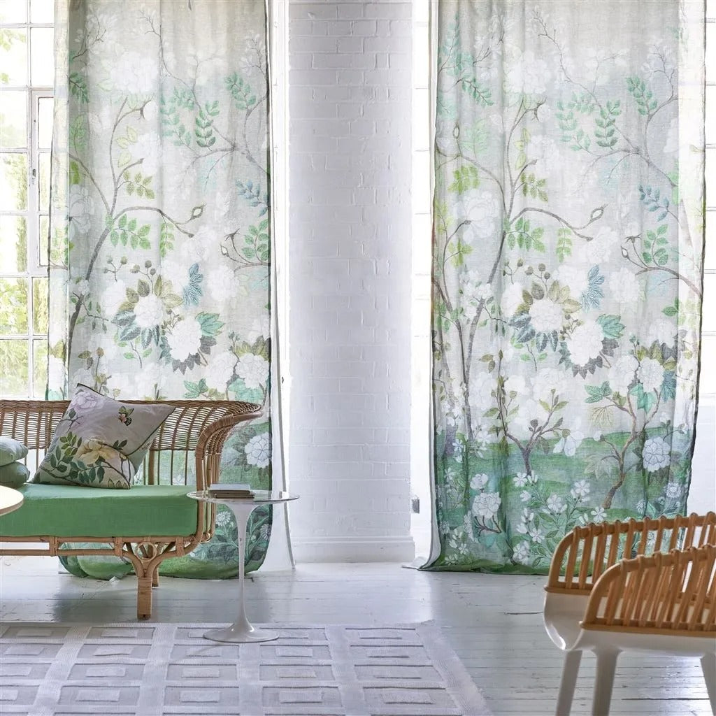 Fleur Orientale Celadon Room Fabric