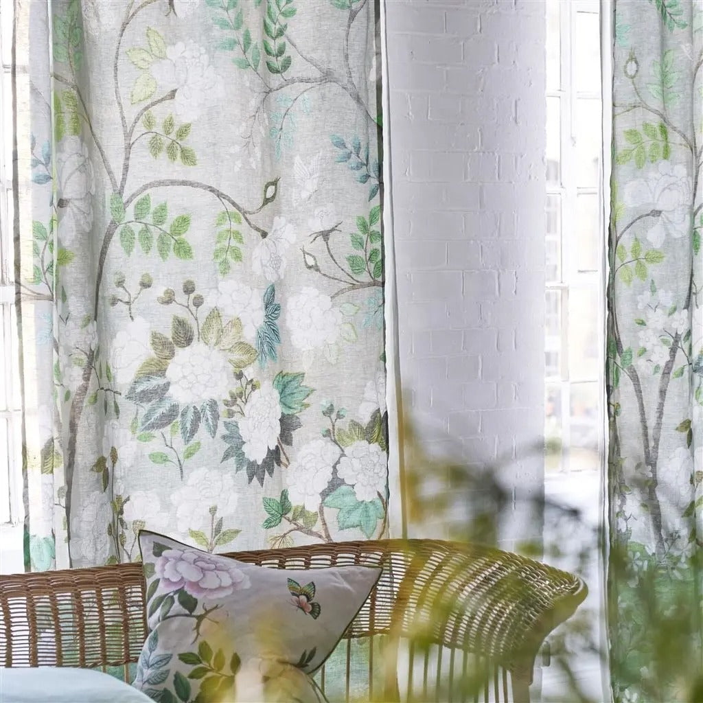 Fleur Orientale Celadon Room Fabric