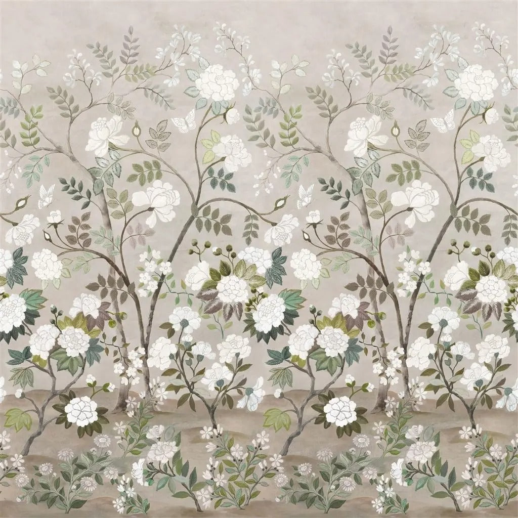 Fleur Orientale Pale Birch Fabric