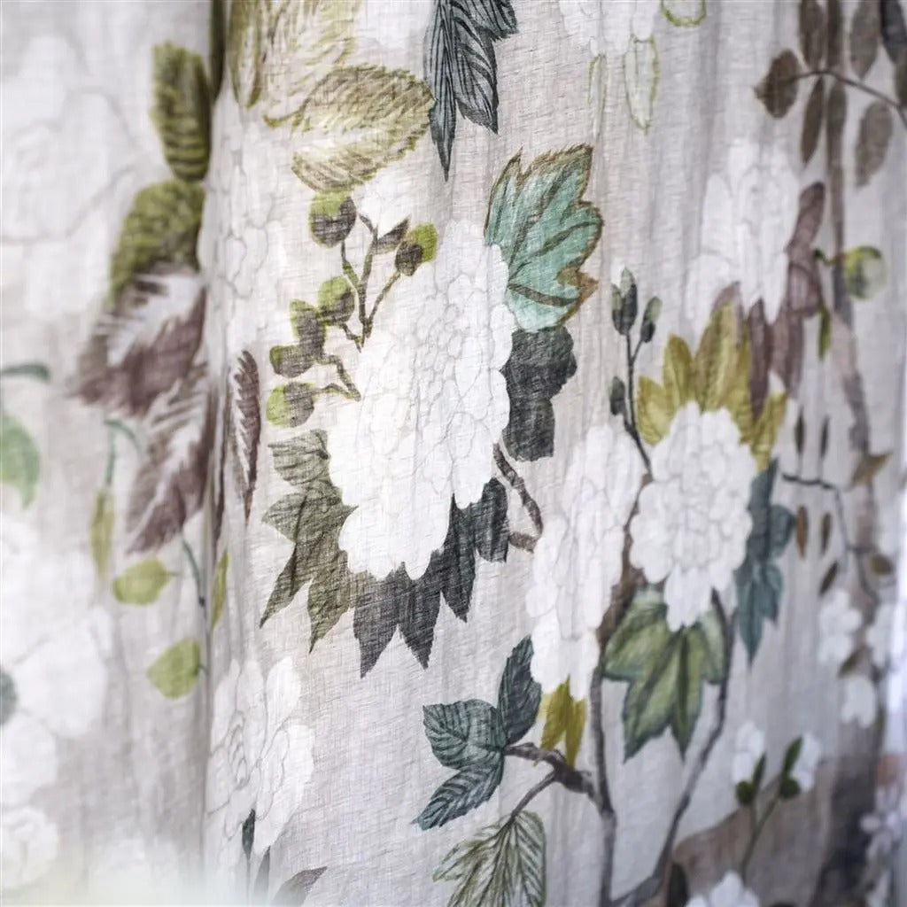 Fleur Orientale Pale Birch Room Fabric