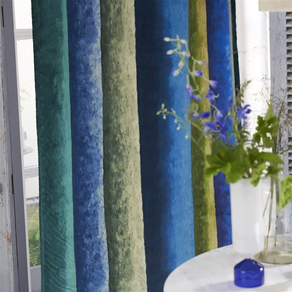 Rayure Chinoise Cobalt Room Fabric