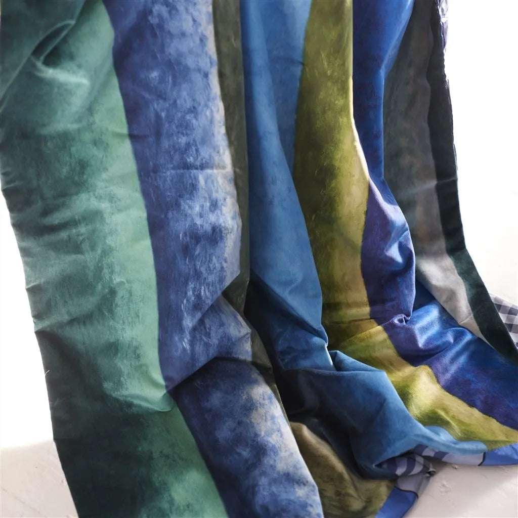 Rayure Chinoise Cobalt Room Fabric