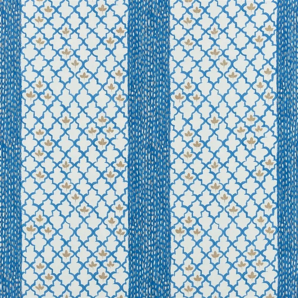 Pergola Trellis Cobalt Fabric