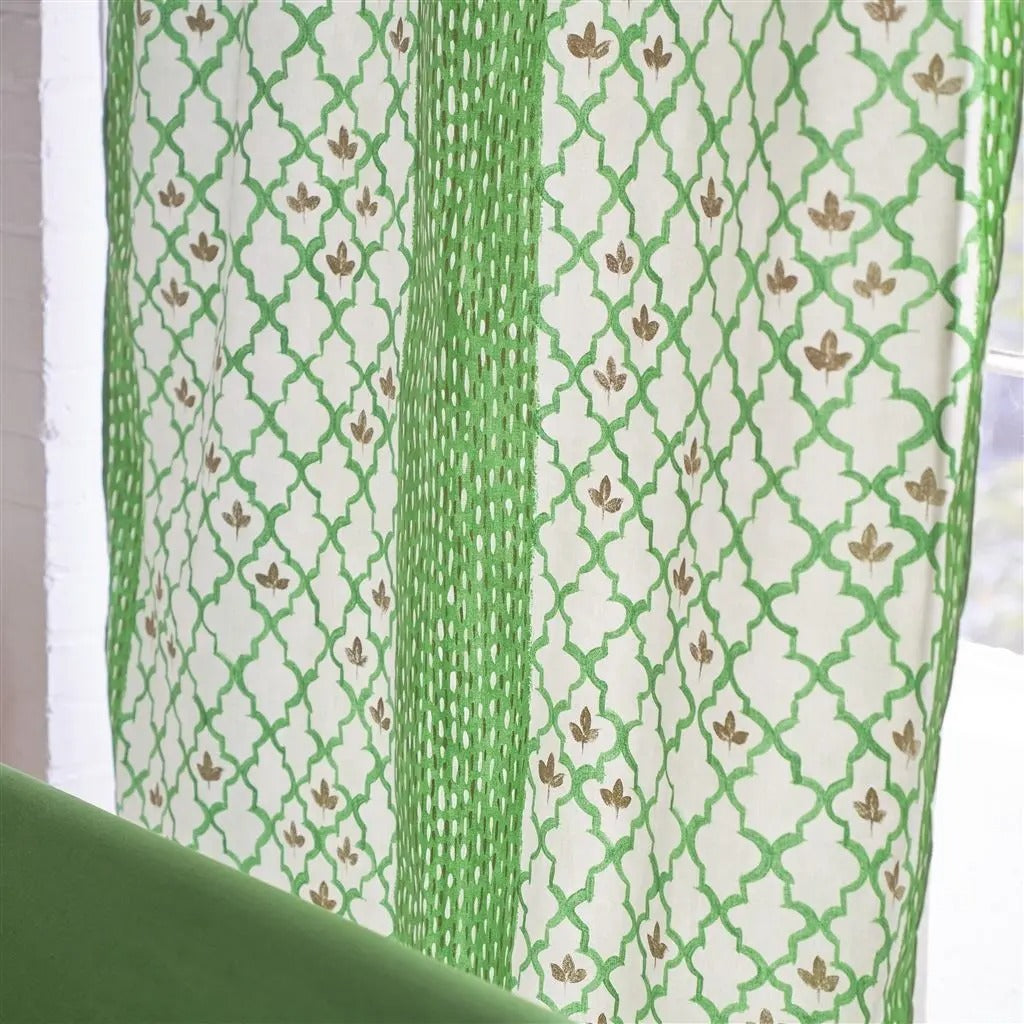 Pergola Trellis Emerald Room Fabric