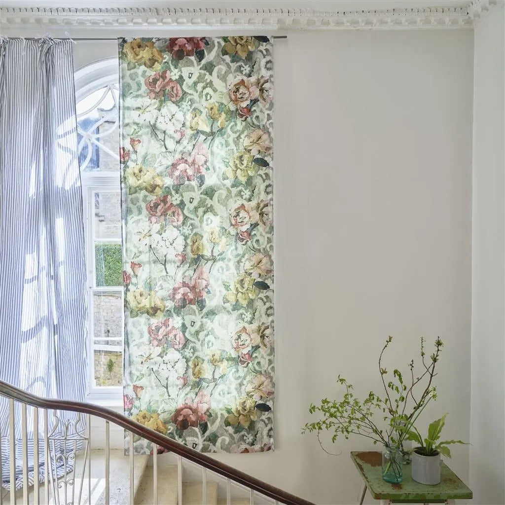 Tapestry Flower Eau De Nil Room Fabric