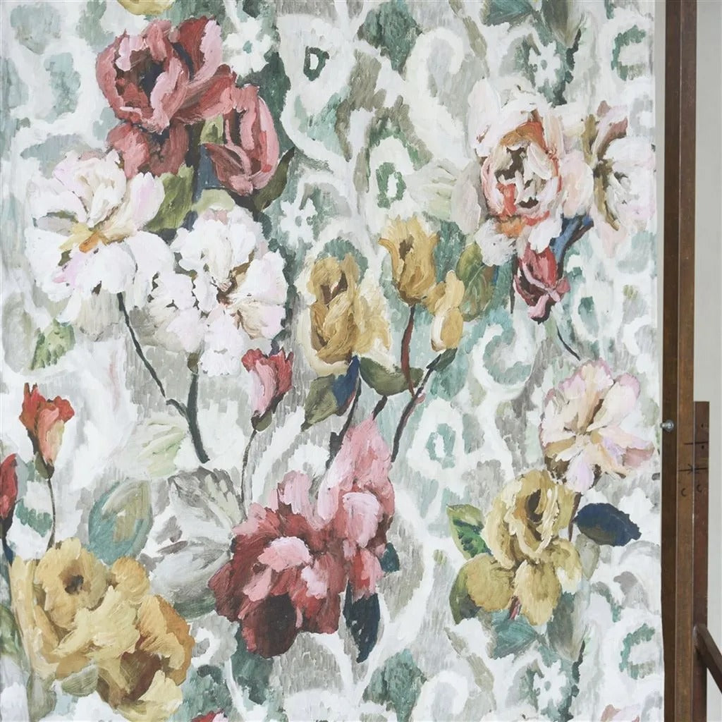 Tapestry Flower Eau De Nil Room Fabric