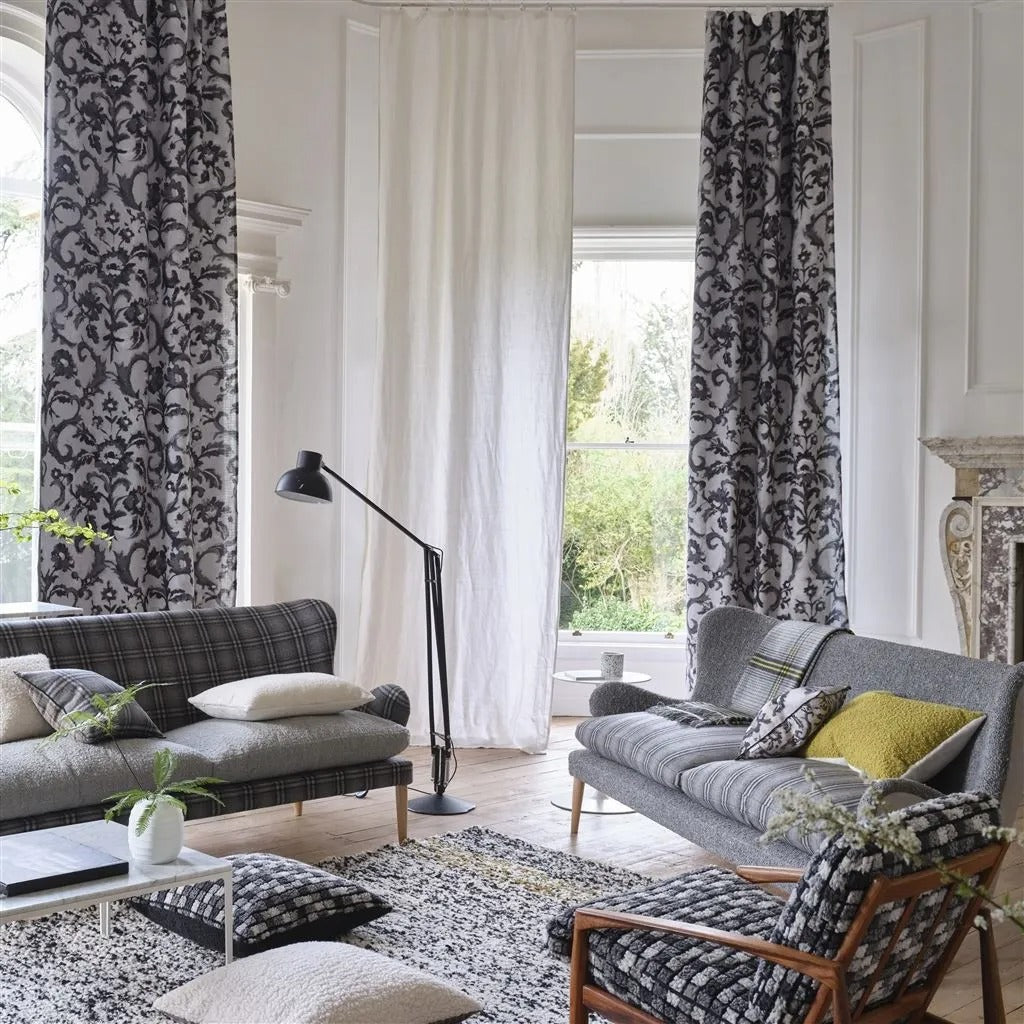 Guerbois Charcoal Room Fabric