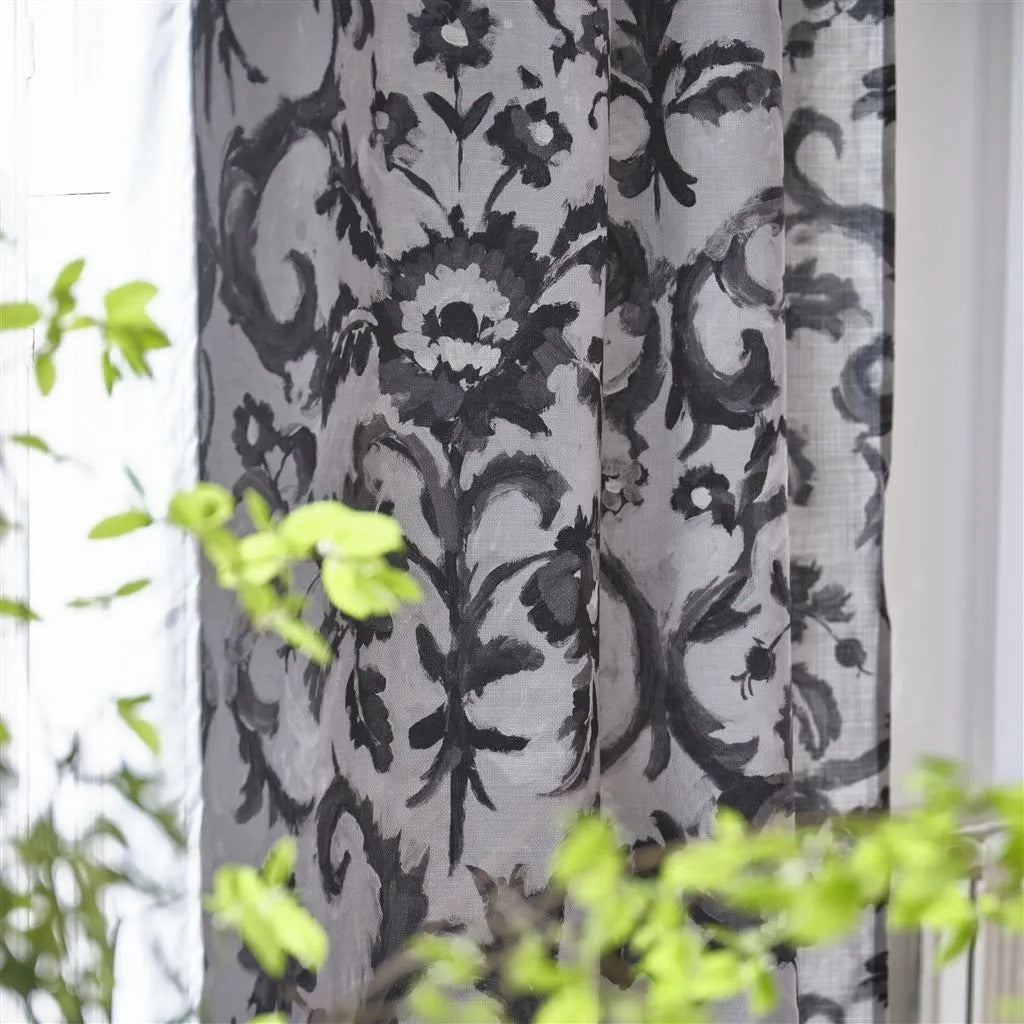 Guerbois Charcoal Room Fabric