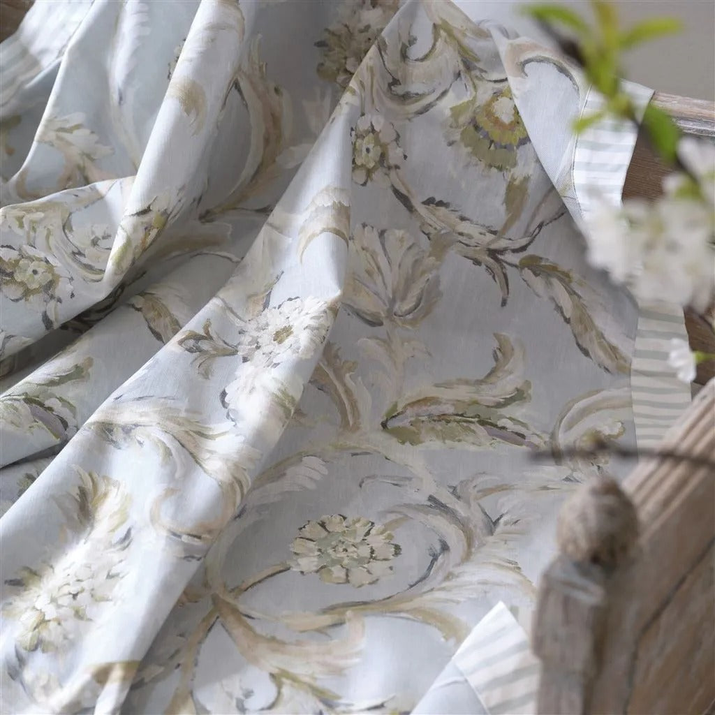 Myrtle Damask Celadon Room Fabric