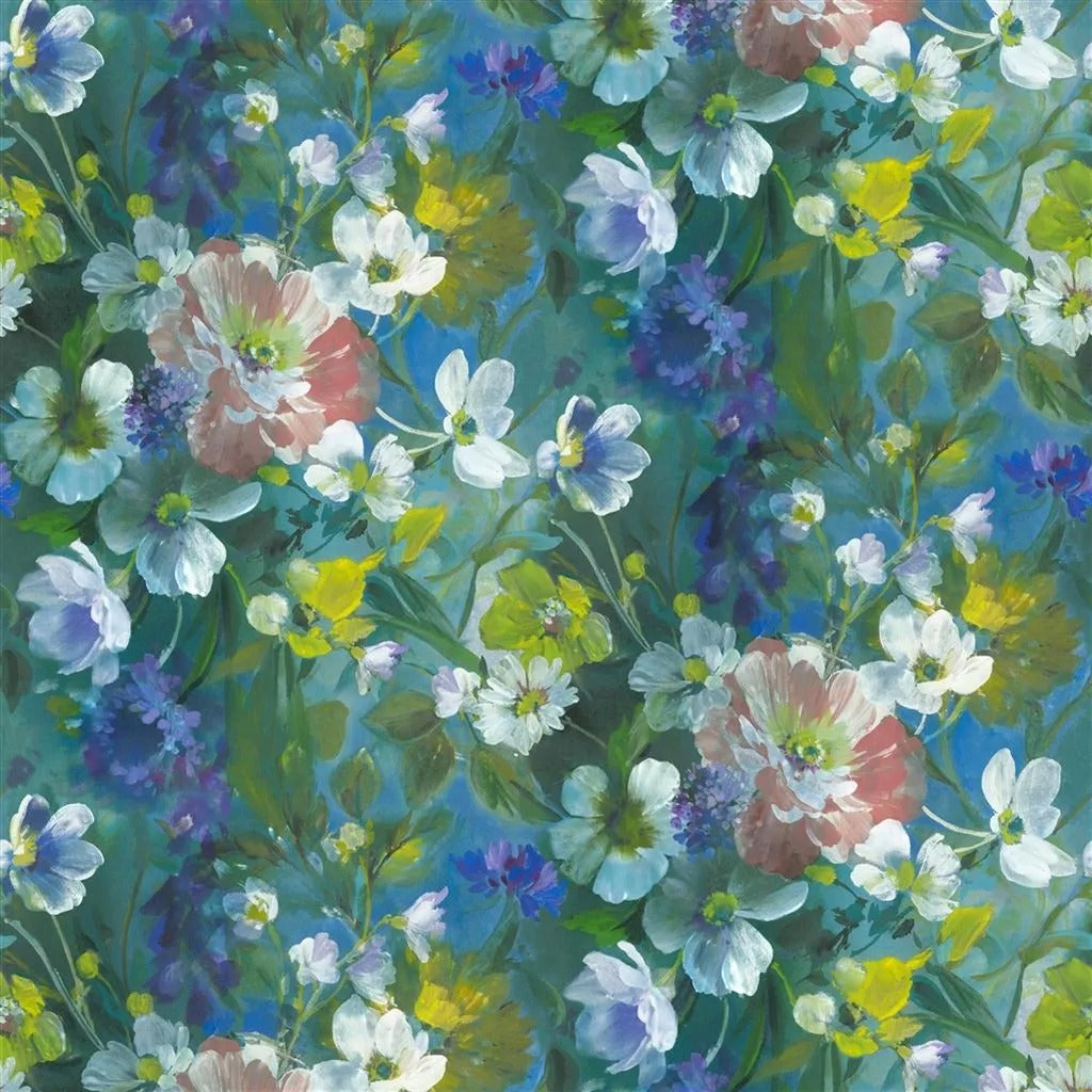 Gladys Blossom Cobalt Fabric