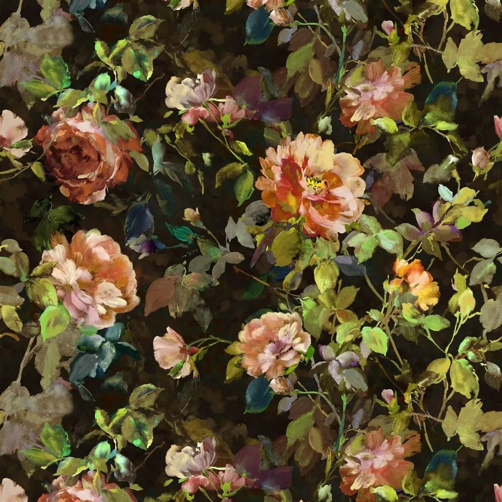 Gertrude Rose Sepia Fabric